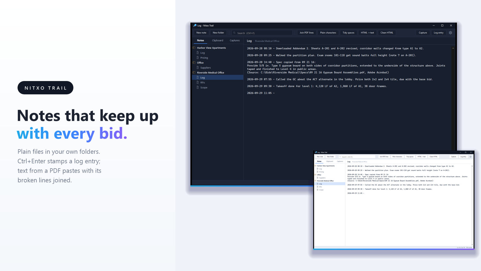 Nitxo Trail - also from nitxo desktop utility software for Windows power users